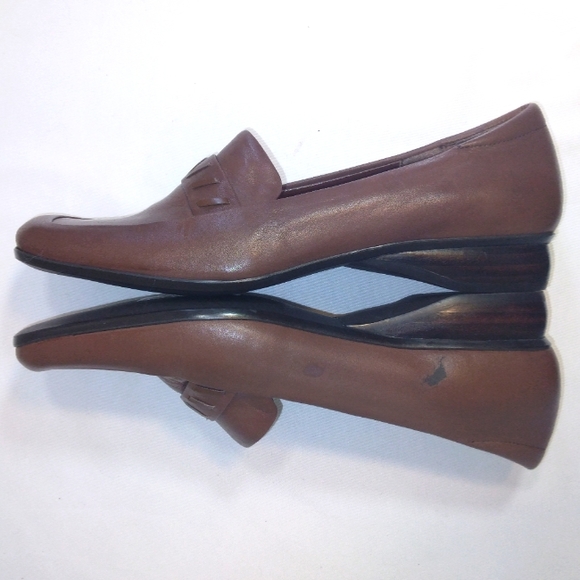NWT Vintage Enzo Angiolini 'Leigh' Brown Genuine Leather Loafers Size 6 - Picture 8 of 16
